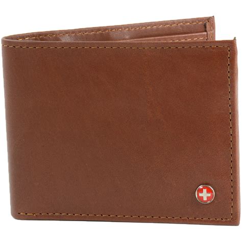 Alpine Swiss RFID Blocking Mens Bifold Wallet Keep Identity Credit