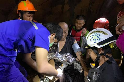 Bangkok Post Rescuers Bring Monk Out Of Flooded Cave