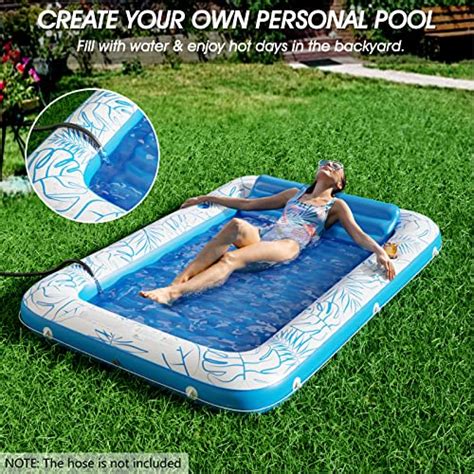 Inflatable Tanning Pool Lounger Float Jasonwell 4 In 1 Sun Tan Tub