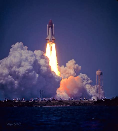 Space Shuttle Challenger Sts 6 First Flight 1983 Photo 1 Photograph By