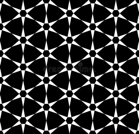 Vector Modern Seamless Sacred Geometry Pattern Black And White