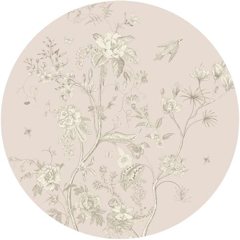 Papier Peint Panoramique Rond Adh Sif Fleurs Beige Cm Sanders