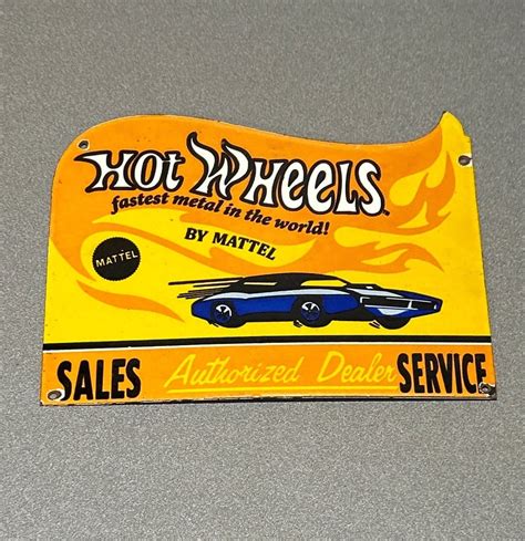 VINTAGE 12 Rare HOT WHEELS Porcelain Sign Car Oil Gas Truck Etsy