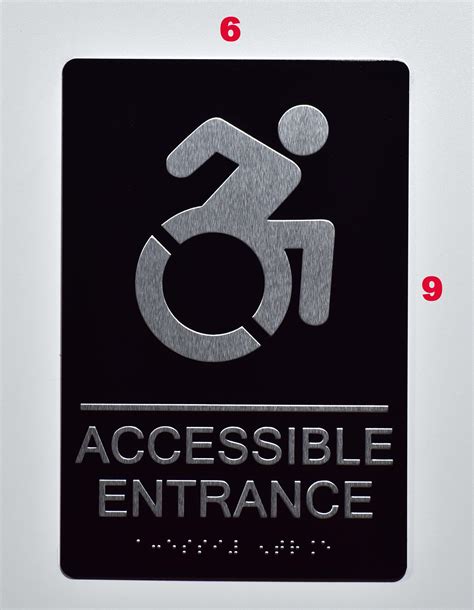 Accessible Entrance Directional Sign ADA Sign - The sensation lin | HPD ...