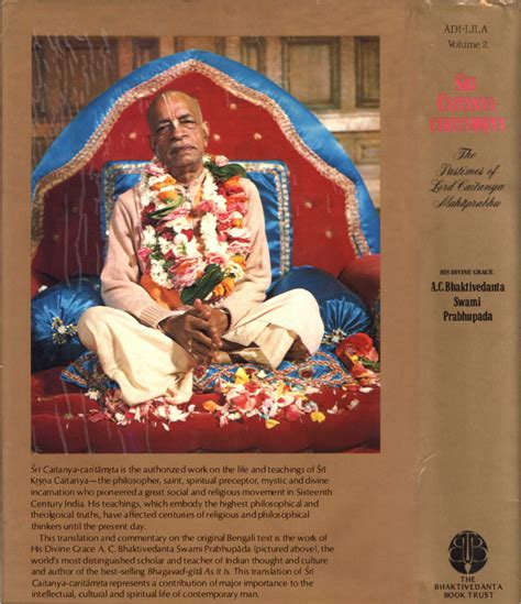 Prabhupada Caitanya Caritamrta Pictures And Verses Adi Lila Volume