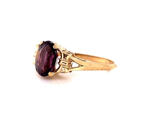 Retro Amethyst Ring 175ct Oval Cut New Old Stock Original 1950s