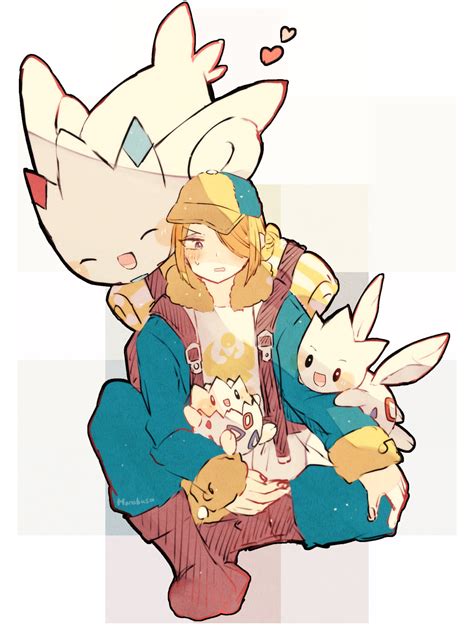 Togepi Togekiss And Togetic Pokemon And 1 More Drawn By