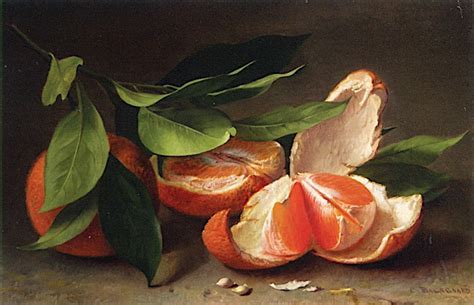 Still Life With Tangerine Painting Carl Vilhelm Balsgaard Oil Paintings