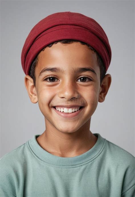 portrait view   regular happy smiling morocco boy ultra realistic
