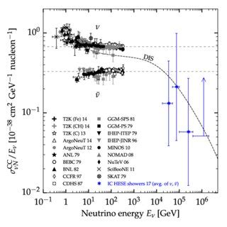 Energy Spectrum Of The Different Types Of Incoming Neutrinos And