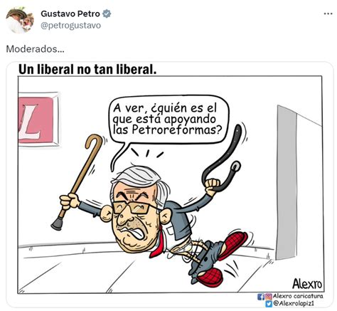 El Presidente Petro Se Burló De César Gaviria Con Caricatura Que