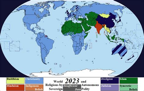 Largest Religion(s) by Polity, 2023 by Iori-Komei on DeviantArt