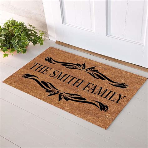 Tapete Personalizado Para Puerta Con Nombre De La Familia Dise O