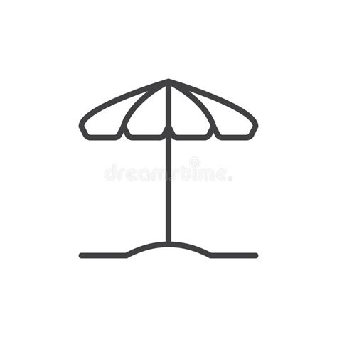 Umbrella Line Icon Outline Vector Sign Linear Style Pictogram