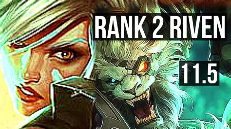 RIVEN Vs RENGAR TOP DEFEAT Rank 2 Riven 7 Solo Kills 1 4M