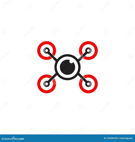 Drone Icon Logo Design Vector Template Stock Vector Illustration Of Surveillance Quadrocopter