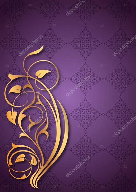 Purple gold patterns Stock Vector by ©topcu 26954765