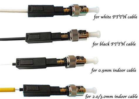 ST Singlemode Fiber Optic AFL Fast Connector Straight Through Field