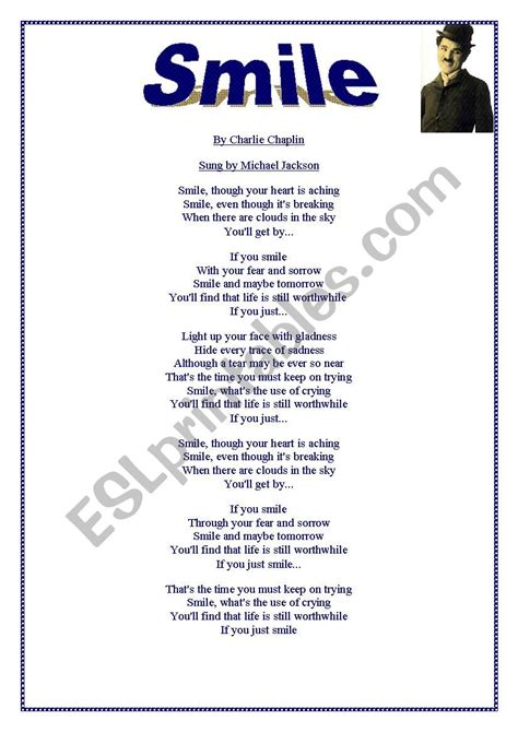 Smile Song - Full Lesson - ESL worksheet by alanada