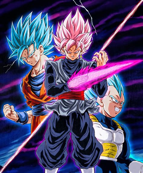 Goku y Vegeta Vs Black Ssj Rose by NARUTO999-BY-ROKER on DeviantArt