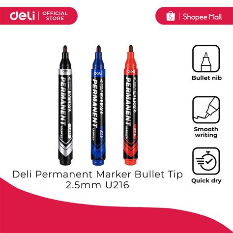 deli  permanent marker bullet shopee philippines