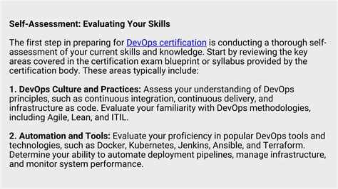 Preparing For Devops Certification Self Assessment And Skill Gap