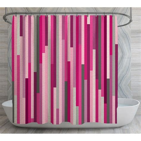 Pink Shower Curtains Hot Pink Shower Curtain Fuchsia Bathroom Etsy