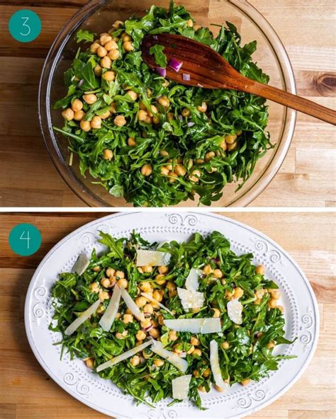 Chickpea Arugula Salad With Lemon And Parmesan Sip And Feast