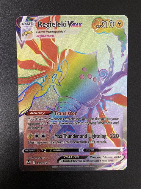 Pokemon Tcg Silver Tempest Regieleki Vmax Rainbow Nm Values Mavin