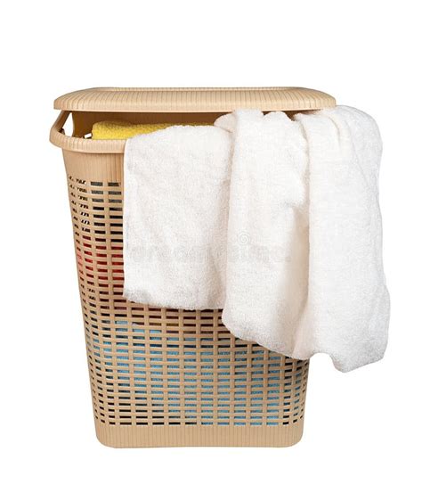 Laundry Basket With Towels Stock Image Image Of Textile 10179635