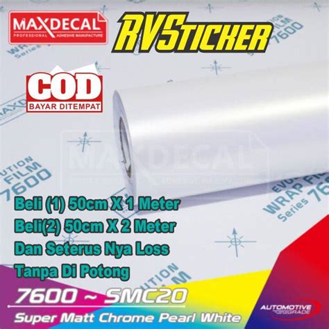 SKOTLET MAXDECAL PEARL 7600 SMC20 SUPER DOFF CHROME PEARL UKURAN 50CM