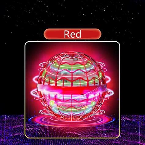 Rouge Boule Magique Rotative À Commande Manuelle Avec Lumière Led