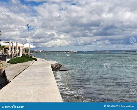 Oroklini Beach In Larnaca District In Cyprus Island Stock Photo Image