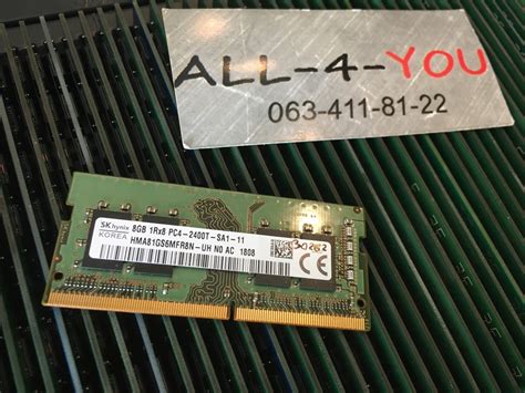 Оперативна Пам`ять HYNIX DDR4 8GB SO-DIMM 1.2V 1Rx8 PC4 - 2400T 19200S ...
