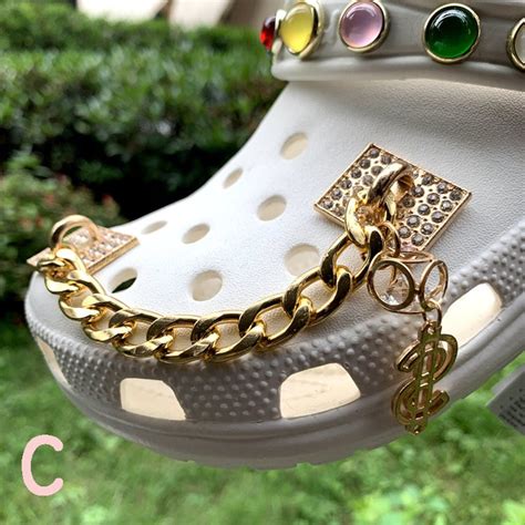 Croc Charms Chain Bling Croc Diy Metal Chains Pins Shoe Etsy