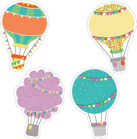 Amazon Carson Dellosa Piece Pastel Hot Air Balloon Decorations Colorful Cardstock