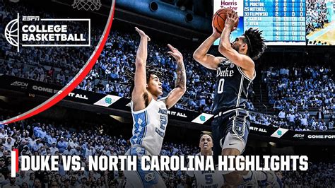 Duke Blue Devils Vs North Carolina Tar Heels Full Game Highlights Espn College Basketball