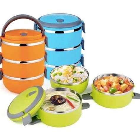 Jual Rantang Susun Lunch Box Kotak Makan Eco Stainless Warna