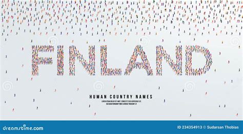 Finland People Icon Map Stylized Vector Silhouette Of Finland