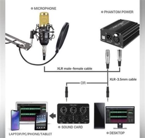 Felyby Professional Condenser Microphone Cardioid Recording Microphone