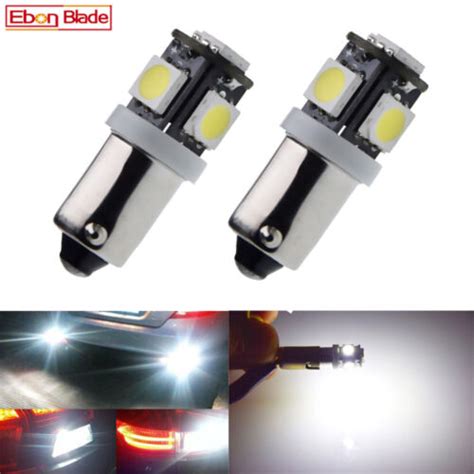 2 X 24V DC BA9S T4W T11 Bayonet 5SMD 5050 LED Car Dash Interior Light