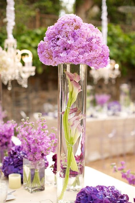 Bright And Pretty Purple Centerpiece Klk Photography Wedding