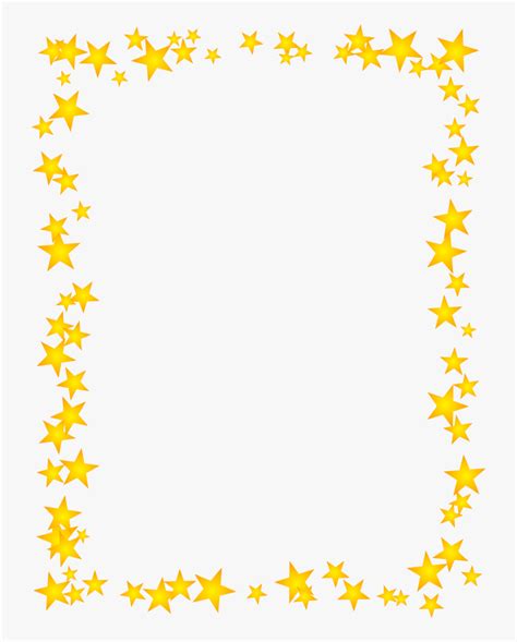 Gold Star Border Clipart - Clipart Star Border, HD Png Download - kindpng