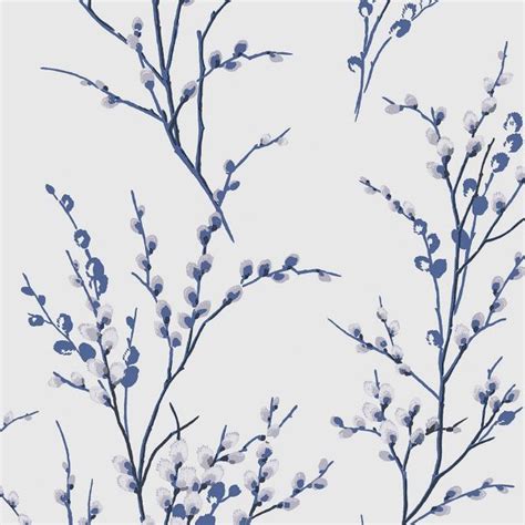 World Of Wallpaper Australia Pussy Willow Wallpaper Off White Midnight Laura Ashley 113360