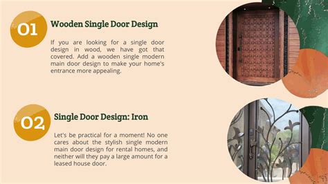 Ppt Single Door Designs For Your Beautiful Home Powerpoint