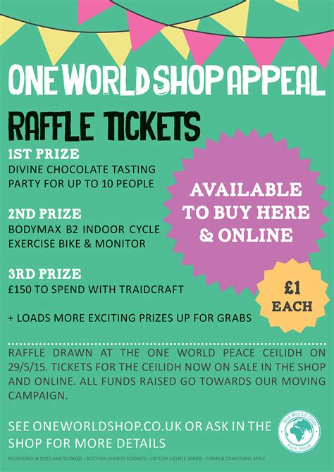 Raffle Ticket Poster One World Shop