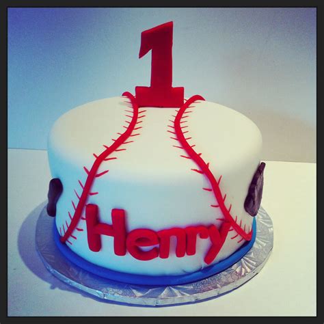 Baseball Themed First Birthday Cake Baby Birthday Party Birthday