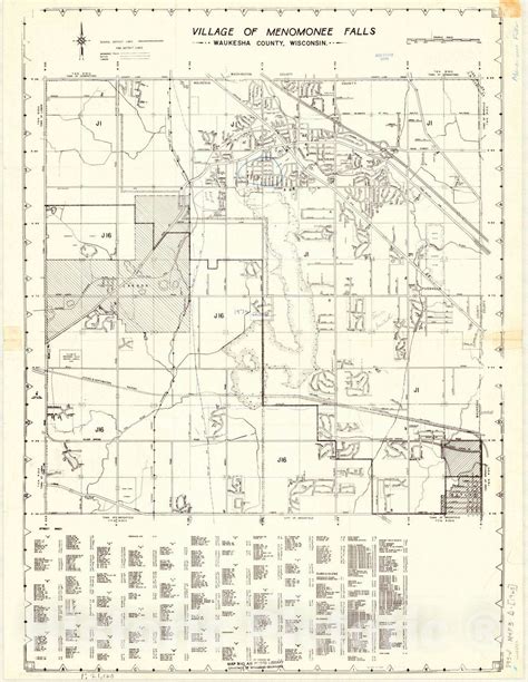 Map : Menomonee Falls, Wisconsin 1963, Official village map and street
