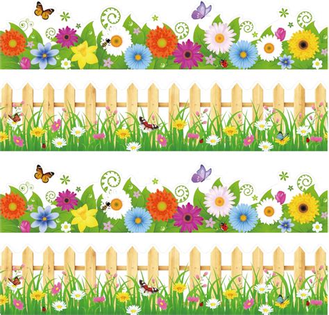 Amazon Pieces Spring Bulletin Board Borders Flowers Board