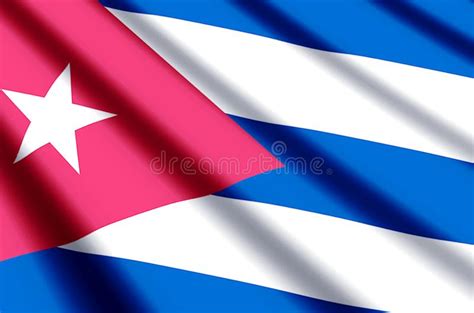 El Agitar De Cuba Y Ejemplo Coloridos De La Bandera Del Primer Stock De